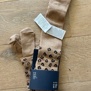 GAP Baby Tan Leopard Print Tights